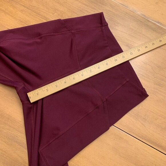 Girlfriend Collective Compressive Pocket Legging in Plum, cranberry size small - Picture 12 of 14
